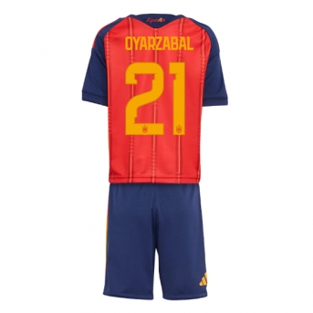 Billige Fotballdrakt Spania Mikel Oyarzabal #21 Replika Hjemmedraktsett Barn VM 2026 Kortermet (med bukser)